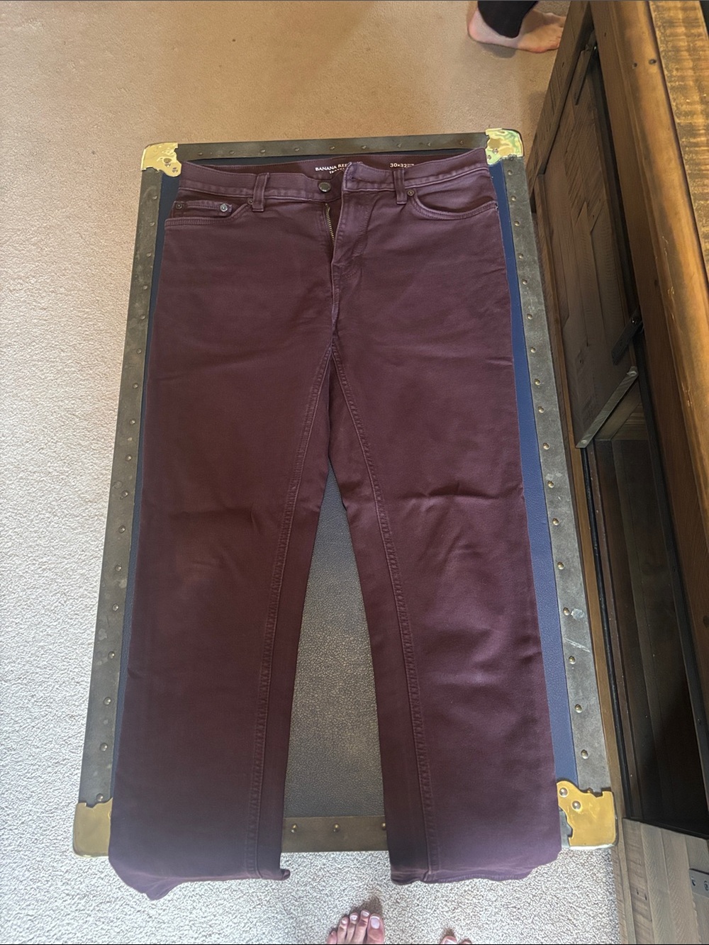 Banana Republic Men's Maroon Pants